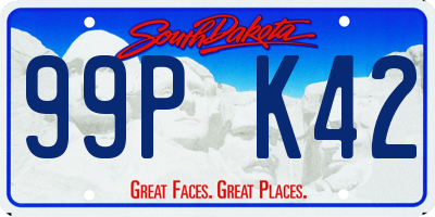 SD license plate 99PK42
