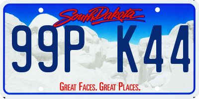 SD license plate 99PK44