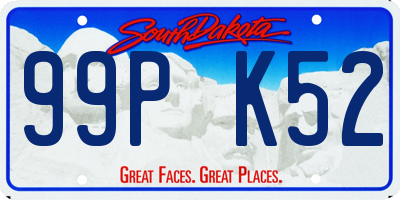 SD license plate 99PK52