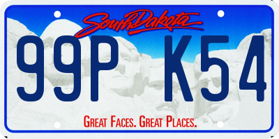 SD license plate 99PK54