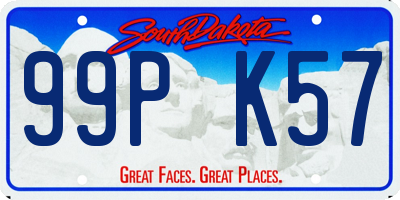 SD license plate 99PK57
