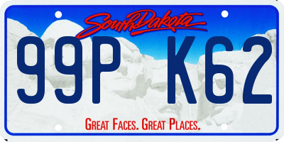 SD license plate 99PK62