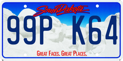 SD license plate 99PK64