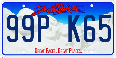 SD license plate 99PK65