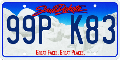 SD license plate 99PK83