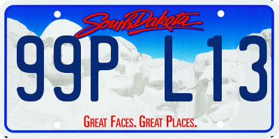 SD license plate 99PL13