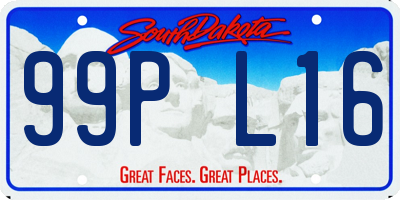 SD license plate 99PL16
