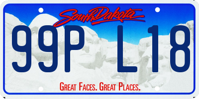 SD license plate 99PL18