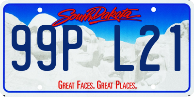 SD license plate 99PL21