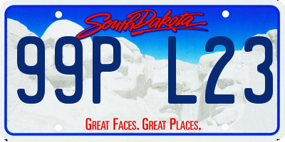 SD license plate 99PL23
