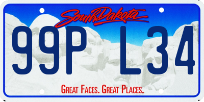 SD license plate 99PL34