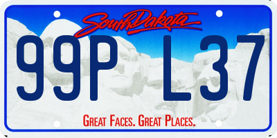 SD license plate 99PL37