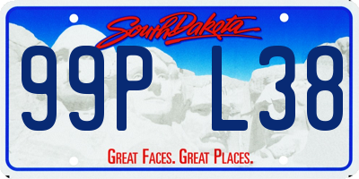 SD license plate 99PL38