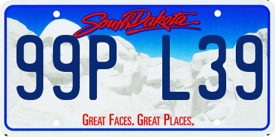 SD license plate 99PL39