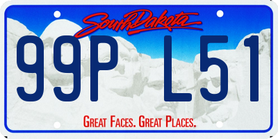 SD license plate 99PL51