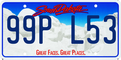 SD license plate 99PL53