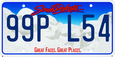 SD license plate 99PL54