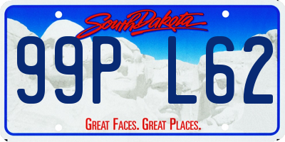 SD license plate 99PL62