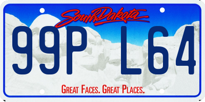 SD license plate 99PL64