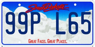 SD license plate 99PL65
