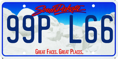 SD license plate 99PL66