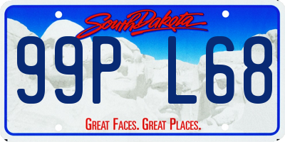 SD license plate 99PL68