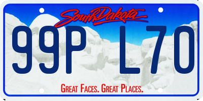 SD license plate 99PL70