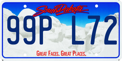 SD license plate 99PL72