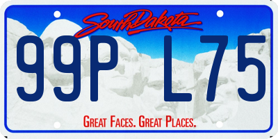 SD license plate 99PL75