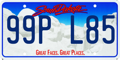 SD license plate 99PL85