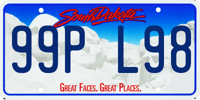 SD license plate 99PL98