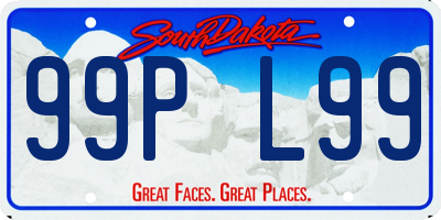 SD license plate 99PL99
