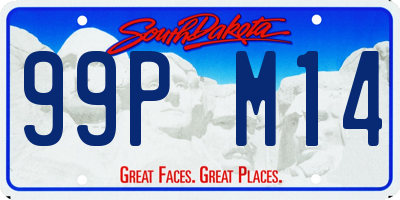 SD license plate 99PM14