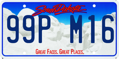 SD license plate 99PM16