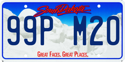 SD license plate 99PM20