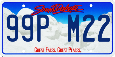 SD license plate 99PM22