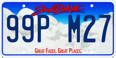 SD license plate 99PM27