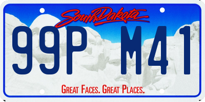 SD license plate 99PM41