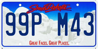 SD license plate 99PM43