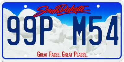 SD license plate 99PM54