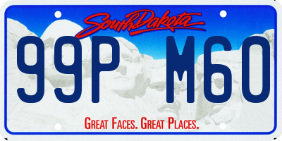 SD license plate 99PM60