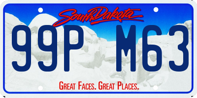 SD license plate 99PM63