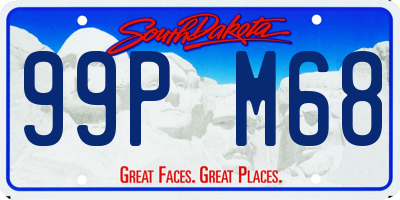 SD license plate 99PM68