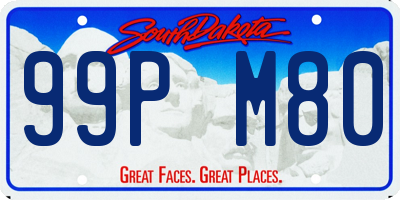 SD license plate 99PM80