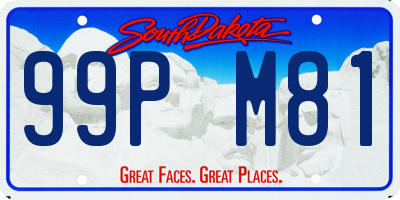 SD license plate 99PM81