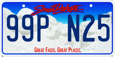 SD license plate 99PN25
