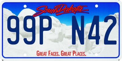 SD license plate 99PN42