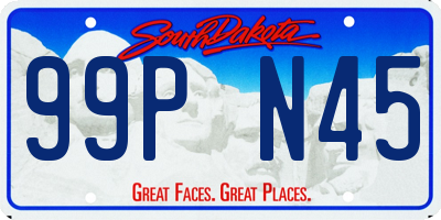 SD license plate 99PN45