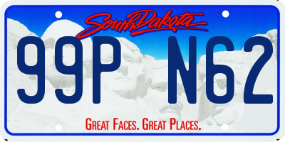 SD license plate 99PN62