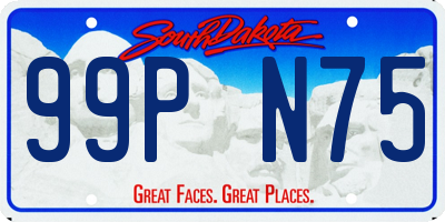 SD license plate 99PN75